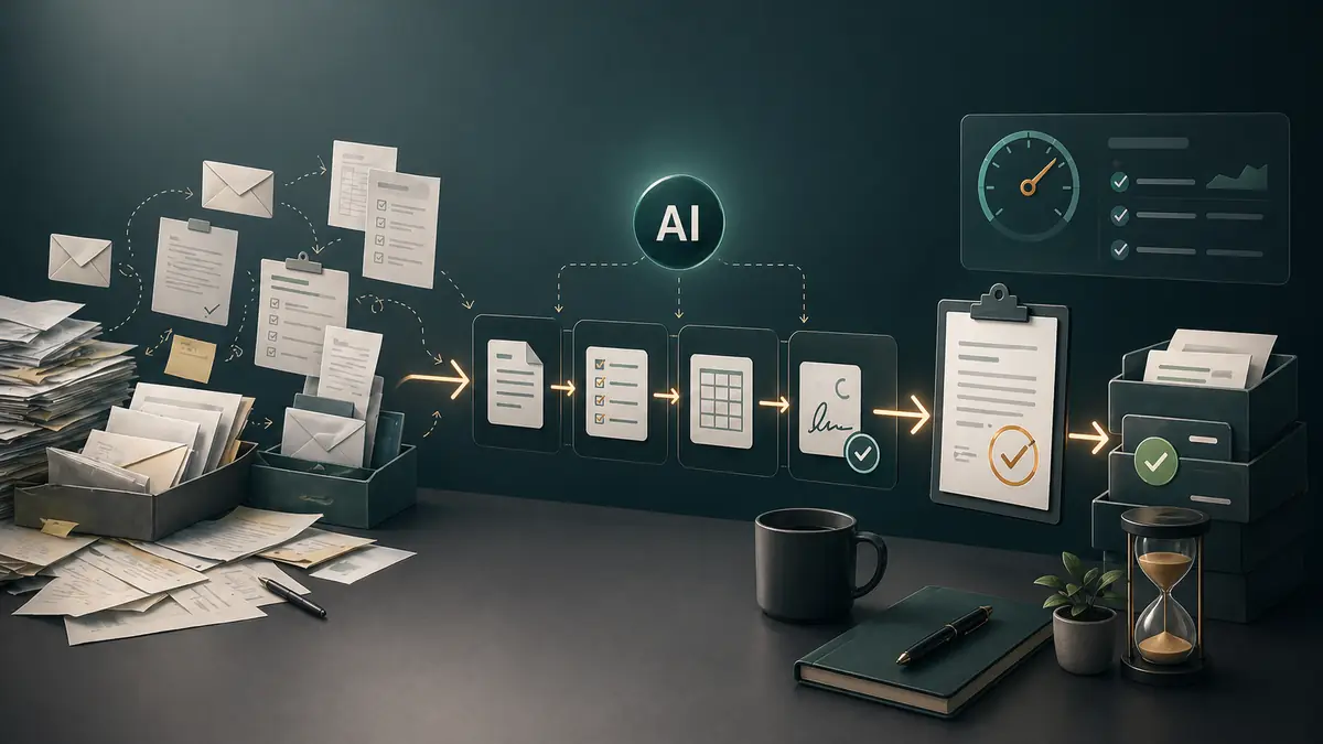 Flux de automatizare care transformă documente și emailuri într-un brief clar